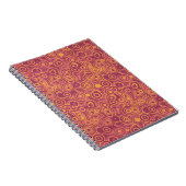 Retro Circles Grunge Pattern Notitieboek (Rechterzijde)