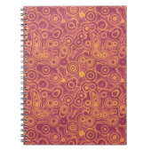 Retro Circles Grunge Pattern Notitieboek (Voorkant)