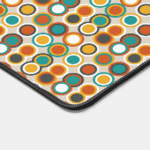 Retro Circles jaren 60 Patroon Sinaasappel Bruin B Bureaumat (Hoek)