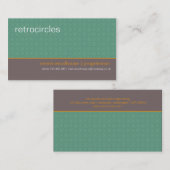 Retro Circles Mint & Oranje Visitekaartje (Voorkant / Achterkant)