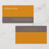 Retro Circles Mint & Oranje Visitekaartje (Voorkant / Achterkant)
