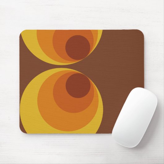 Retro Circles Mousepad Muismat (Met muis)