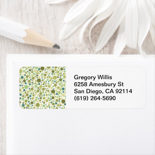 Retro Circles Patroon Etiket (Insitu)