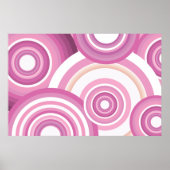 Retro Circles Patroon Poster (Voorkant)