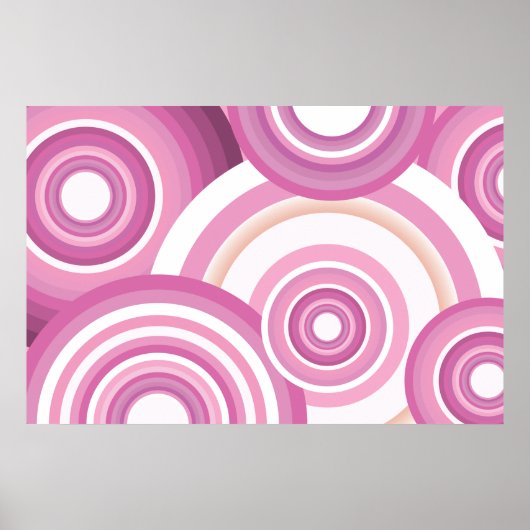 Retro Circles Patroon Poster (Voorkant)