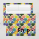 Retro Circles Recipcard Briefkaart (Voorkant / Achterkant)