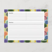 Retro Circles Recipcard Briefkaart (Achterkant)