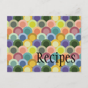 Retro Circles Recipcard Briefkaart
