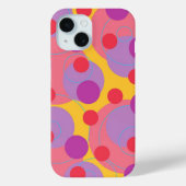 Retro Circles Stippen Blackberry Paarse Funky Groo Case-Mate iPhone Case (Achterkant)