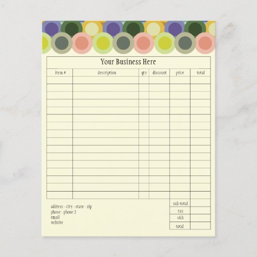 Retro Circuits Small Order Form Flyer (Voorkant)