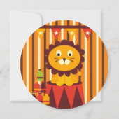 Retro Circus Birthday Cirkel Uitnodiging (Achterkant)