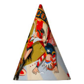 Retro Circus Birthday Party Feesthoedjes (Rechts)