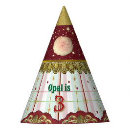 Retro Circus Carnaval Hoed - Roze Puff Feesthoedjes