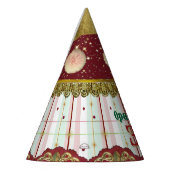 Retro Circus Carnaval Hoed - Roze Puff Feesthoedjes (Links)