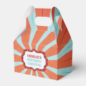 Retro Circus Carnaval Verjaardagsfeest Bedankdoosjes (Voorkant Zijde)