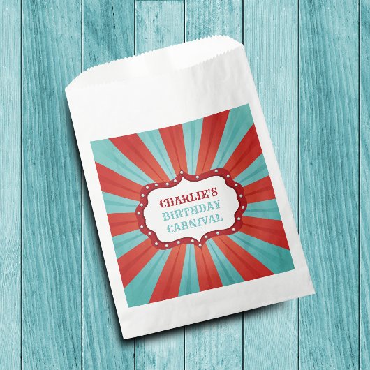Retro Circus Carnaval Verjaardagsfeest Bedankzakje