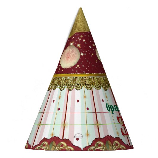 Retro Circus Carnival Hat - Pink Puff Feesthoedjes (Links)