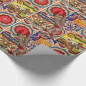 RETRO CIRCUS CHILD'S GIFT WRAP WRAPPING PAPIER (Hoek)