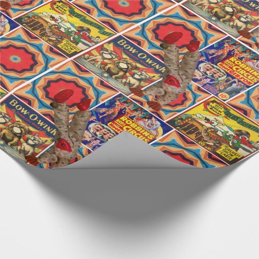 RETRO CIRCUS CHILD'S GIFT WRAP WRAPPING PAPIER (Hoek)