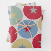 Retro Circus Classic Party Wrapping Paper Sheets (In situ)