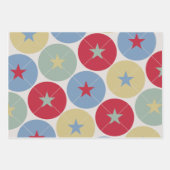 Retro Circus Classic Party Wrapping Paper Sheets (Voorkant)