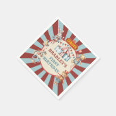 Retro Circus Dieren Carnaval Festival Verjaardag Servet (Hoek)