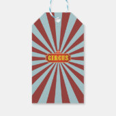 Retro Circus Dieren Carnaval Verjaardag Dank u Cadeaulabel (Achterkant)