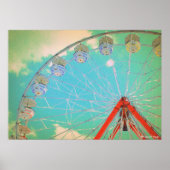 Retro Circus Ferris Wheel Foto - Poster (Voorkant)