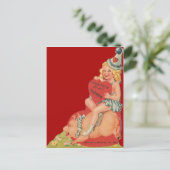  Retro Circus Meisje Valentijn Kaart (Staand voorkant)