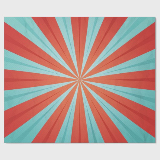 Retro circus patroon cadeaupapier (Vlak)