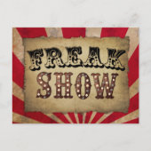 Retro Circus Poster Freak Show Briefkaart (Voorkant)