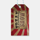 Retro Circus Poster Freak Show Cadeaulabel (Achterkant)