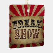 Retro Circus Poster Freak Show Keramisch Ornament (Rechts)
