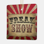 Retro Circus Poster Freak Show Keramisch Ornament (Links)