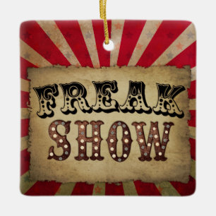 Retro Circus Poster Freak Show Keramisch Ornament