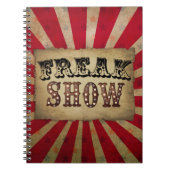 Retro Circus Poster Freak Show Notitieboek (Voorkant)