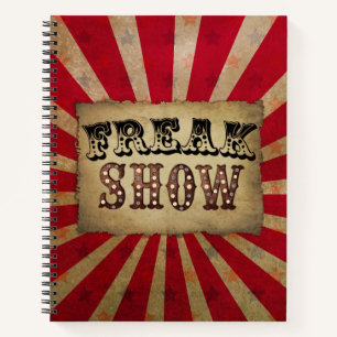 Retro Circus Poster Freak Show Notitieboek