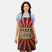 Retro Circus Poster Freak Show Schort (Gedragen)