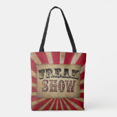 Retro Circus Poster Freak Show Tote Bag (Achterkant)