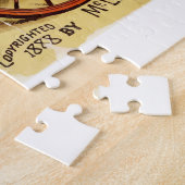 Retro Circus Poster Koud Elephent Legpuzzel (Zijkant)