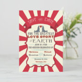 Retro Circus sparen de Datum aankondiging (Staand voorkant)