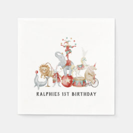 Retro Circus Thema Verjaardag Papieren Servetten