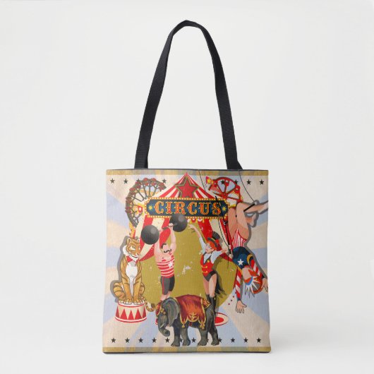  Retro Circus Tote Bag (Voorkant)