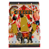  Retro Circus Verjaardagsfeestje Behandel Medium Cadeauzakje (Achterkant)