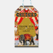  Retro Circus Verjaardagsfeestje Favor Cadeaulabel (Voorkant)