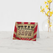 Retro Circusposter Freakshow Kaart (Gele Bloem)