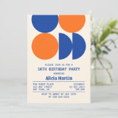 Retro Cirkel Geometrisch Patroon Melk Verjaardag Kaart (Staand voorkant)