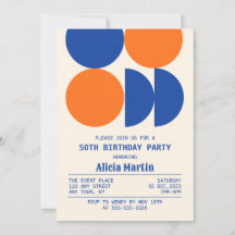 Retro Cirkel Geometrisch Patroon Melk Verjaardag