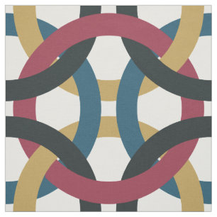 Retro cirkel knopen print stof