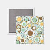 /retro cirkelontwerpmagneet magneet (Voorkant / Achterkant)